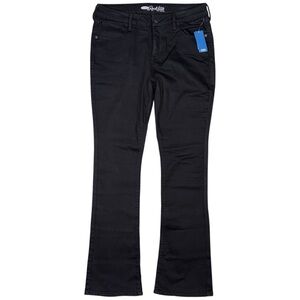 NWT Old Navy Rockstar Demi Boot Jeans Black Mid Rise Womens 14 Long 33.5” Inseam